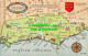 R522439 Sussex. Map. J. Salmon. Watercolour. M. F. Peck - Monde