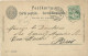 SUISSE CARTE  5c+5c  REPIQUAGE PRIVE CHOCOLAT +  AMBULANT N°12 POUR PARIS DE 1901 LETTRE COVER - Entiers Postaux