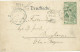 SUISSE CARTE 5c  MARQUE LINEAIRE WIL ( ST GALLEN ) + AMBULANT N°39  POUR BURGHAUSEN ( ALLEMAGNE ) DE 1900 LETTRE COVER - Briefe U. Dokumente