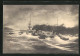 CPA Cherbourg, Cuirassé Type République Par Grosse Mer  - Warships