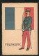 CPA Illustrateur Frankryk, Französischer Soldat Avec Säbel Et Flagge  - Other & Unclassified