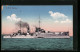 AK Kriegsschiff SMS Blücher Auf Reede  - Warships