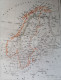 Suède Et Norvège Sweden And Norway : Five Antique Maps  19è Century - Cartes Géographiques