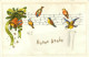 Carte Gaufrée - Bonne Année - Oiseaux Note De Musique   Q 2554 - Nieuwjaar