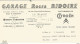 M11 Cpa / Old Invoice Lettre Facture Ancienne CITROEN LE BLANC Indre Garage RIDOIRE 1962 AUTOMOBILE - Transport