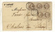 Document Avec 5 Timbres 4c Gris Perle Oblitération 02/05/1866 - 1849-1876: Classic Period