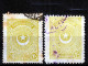 Turkey / Türkei 1923 - 1924 ⁕ Star & Crescent 20 Paras Mi.808, 827 ⁕ 2v Used - Used Stamps