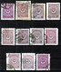 Turkey / Türkei 1923 - 1924 ⁕ Star & Crescent 1 Pia. Mi.809, 828, 838 ⁕ 11v Used - Different Perf. - Shades - Usados