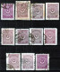 Turkey / Türkei 1923 - 1924 ⁕ Star & Crescent 1 Pia. Mi.809, 828, 838 ⁕ 11v Used - Different Perf. - Shades - Used Stamps