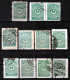 Turkey / Türkei 1923 - 1924 ⁕ Star & Crescent 2 Pia. Mi.811, 829, 839 ⁕ 11v Used - Different Perf. - Shades - Used Stamps