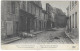 Yv 146 Seul Sur CP Rue Soissons Après Le Bombardement- Cad 27 9 14 - Semeuse Surtaxe 5c Au Profit Croix-Rouge - - 1906-38 Semeuse Con Cameo