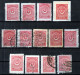 Turkey / Türkei 1923 - 1924 ⁕ Star & Crescent 4½ Pia. Mi.814, 831 ⁕ 13v Used - Different Perf. - Shades - Usados