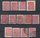 Turkey / Türkei 1923 - 1924 ⁕ Star & Crescent 4½ Pia. Mi.814, 831 ⁕ 13v Used - Different Perf. - Shades - Used Stamps