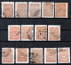 Turkey / Türkei 1923 - 1924 ⁕ Star & Crescent 3 Pia. Mi.812, 830, 840 ⁕ 14v Used - Different Perf. ( 13 ¼, 10¾, 12 ) - Gebraucht