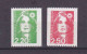 Série De 2 Timbres Roulette France 1991 Marianne De BRIAT Bicentenaire 2f20 Vert 2f50 Rouge N° Rouge Au Verso 2718 2719 - Rollo De Sellos