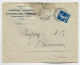 FRANCE SEMEUSE 25C LETTRE ENTETE FOURNITURES HORLOGERIE CHATELAINE FRERES CHARQUEMONT 1916 DOUBS POUR SUISSE CENSURE - 1877-1920: Periodo Semi Moderno