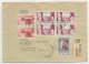 FRANCE 12FR VETERINAIRE BLOC DE 4+15FR+6FRX2 LETTRE COVER REC MARSEILLE 1951 POUR SUISSE AU TARIF - 1921-1960: Periodo Moderno