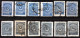 Delcampe - Turkey / Türkei 1923 - 1924 ⁕ Star & Crescent 10 Pia. Mi.817, 834, 842 ⁕ 34v Used - Different Perf. ( 13 ¼, 10¾, 12... ) - Used Stamps