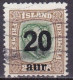 IS017D– ISLANDE – ICELAND – 1921-22 – TWO KINGS OVERP. – SG # 141 USED 9,75 € - Used Stamps