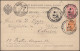 Rußland Postkarte P 7 Staatswappen 3 Kop. Mit Zusatzfr. TUKUMS / TUCKUM 8.4.1889 - Sonstige & Ohne Zuordnung