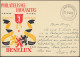 Sonderpostkarte P 224 Besucht Das Postmuseum SSt ANTWERPEN T.d.B. 27.9.1948 - Andere & Zonder Classificatie