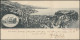 AK Fürstentum Monaco: Dreiteiliges Panorma (gefaltet) Mit Casino, 8.4.1901 - Altri & Non Classificati