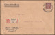 362 Stephan 30 Pf Auf R-Brief SSt FRANKFURT/MAIN Älteste Deutsche Messe 7.4.1928 - Storia Postale