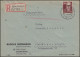 227 Bebel 84 Pf. Als EF Auf R-Brief HALLE / SAALE 14.6.1949 Nach PLAUEN 15.6.49 - Lettres & Documents