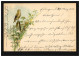 Tiere-AK Singvogel Auf Gartenzaun Blumen, ERLANGEN 29.3.1895 Nach DESSAU 30.3. - Vögel