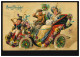 Ansichtskarte Neujahrsfahrt Mit Geschmücktem Auto Und Postillion, 1908 - Nouvel An