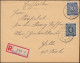 914+935 Ziffern-MiF Auf R-Brief Not-R-Zettel PULSNITZ (SACHS) 24.4.1946 - Altri & Non Classificati