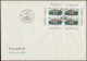 3032+3033 Schlösser 10+20 Pf - Je Als Kleinbogen 1 Und Kleinbogen 2 Auf 2 FDC - Storia Postale