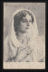 Frauen Foto AK Jung Perlenkette Schleier Fromm MÜNCHEN/ HÖTENSLEBEN 13.9.1901 - Mode