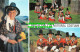 R526450 Welsh Girls In National Costume. Salmon. Multi View - World