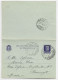 ITALIA  ENTIER 50C CARTOLINA BIGLIETTO POSTALE 50C PIACENZA FERROVIA 1941 TO GENOVA - Marcophilie