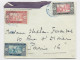 SENEGAL 45C+75C+5C LETTRE MAL OUVERTE + VERSO 75CX3 DAKAR AVION 1934 TO FRANCE - Lettres & Documents