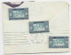 SENEGAL 45C+75C+5C LETTRE MAL OUVERTE + VERSO 75CX3 DAKAR AVION 1934 TO FRANCE - Lettres & Documents