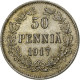 Monnaie, Finlande, Nicholas II, 50 Penniä, 1917, Helsinki, SUP, Argent, KM:2.2 - Finnland