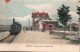 Léchelle (Seine-et-Marne) L'arrivée D'un Train En Gare - Carte A. Berger Colorisée De 1908 - Gares - Avec Trains