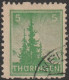 SBZ- Thüringen 1945, Mi. Nr. 94 AX Bu, Freimarke: 5 Pfg. Tannen Im Thüringer Wald.  Gestpl./used - Usati