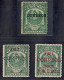 Guatemala 1920-21 Telegraph Stamp & Surcharged (Bk) & ((R) 3V  Used & MH - Guatemala