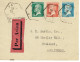Tarifs Postaux Etranger Du 01-04-1921 (24) Pasteur N° 176 50 C. X  + Pasteur N° 173 30 C. + Pasteur 10 C. Par Avion + Le - 1922-26 Pasteur