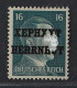 Lokalausgabe HERRNHUT, Hitler 16 Pfg. Unverausgabt, Extrem SELTEN, KW 1500,- € - Mint