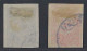 1909, Türkei 161-62 II U, Tugra Mohamed 20 Pa. + 1 Pia. UNGEZÄHNT, Sehr Selten - Gebraucht
