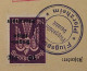 Flugmarke 13 E K, Büchelberg 10 Mk. Aufdruck KOPFSTEHEND, Flugkarte, KW 375,- € - Notausgaben Britische Zone