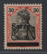 SAAR  10 Y III **  30 Pfg. Papier Orangeweiß, Type IIII, Geprüft BPP, KW 480,- € - Ongebruikt