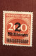 200 Mark Overprinted 2 Million - Ongebruikt