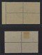 SCHWEIZ 183 X+z Viererblocks Flugpost (SBK F8+8z) Zentrisch Gestempelt, 465,-SFr - Oblitérés