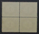 1894, ÖSTERREICH PORTO 22 F ** VIERERBLOCK Der Seltenen Misch-Zähnung, 400,-€ - Segnatasse