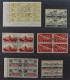 SCHWEIZ 1938/49 FLUGPOST, 6 Hochwertige Viererblocks Mit Zentrum-Stempel, 985,-€ - Gebruikt